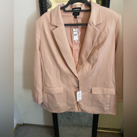 Express pink ultra soft two button blazer size XL NWT - Picture 1 of 5